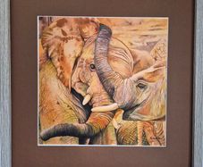Little Elephants | FineArt Print | Framed