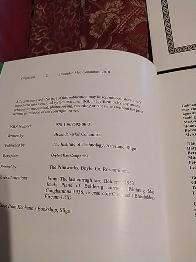 The Belderrig Curragh/Book rare signed 1st edition