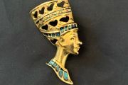 Vintage Nefertiti Egyptian queen brooch