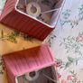 Pair of pink lampshades 8 inch at base Image 4