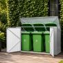 3 Bay Metal Wheelie Bin Storage Image 7