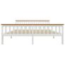Bed Frame White Solid Pinewood 6FT Super King Image 3