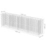 Gabion Raised Bed Galvanised Steel 360x50x100 cm Image 8