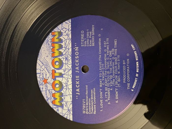 Jackie Jackson Original 1973 US Motown LP and Jackson Five Inner Sleeve