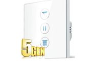 CURRYDOUBLE 5th Generation WLAN Roller Shutter Switch, Roller Shutter Timer With Controllable LED, Child Lock, Roller Blind Switch For Use With Alexa And Google
