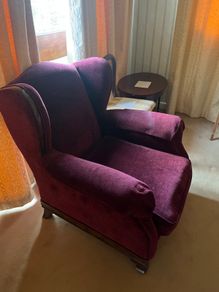 Vintage wingback armchair