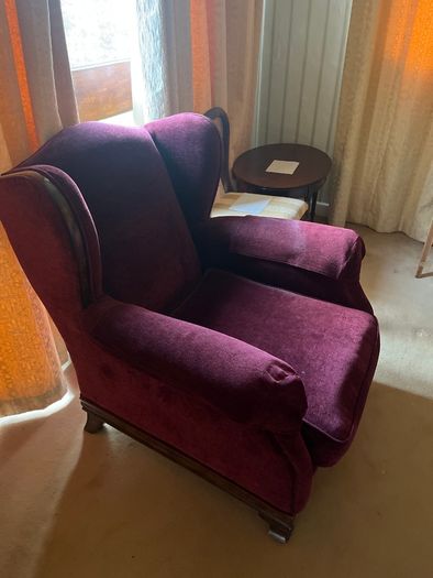 Vintage wingback armchair