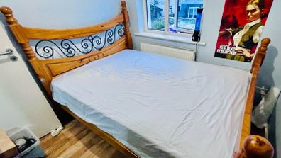 Solid Double Bed & Matress