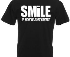 Smile If Youve Just Farted  Mens funny rude t-shirt  tee top shirt