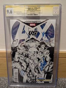 Avengers vs. X-Men #1 CGC Signature SS Autograph STAN LEE, ROMITA, CHEUNG Sketch Cover