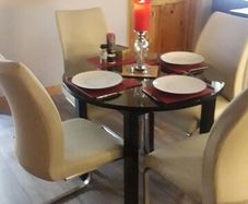 Kitchen Table with Tempered Glass