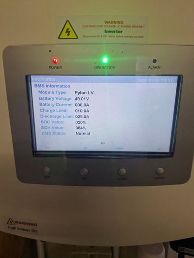 Pylontech 2.4Kw battery and cabinet