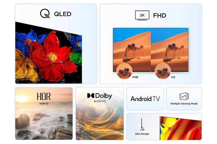 Tcl 43" Qled Full Hd Hdr Android Smart Tv | 43v5c