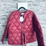 Burgundy Quilted Jacket - H&M - Size S Image 3