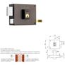 Yale, 125100IHP, Standard Mortise Lock, Painted Iron, 100 mm, 125 / Left, 50 mm Backset Image 2