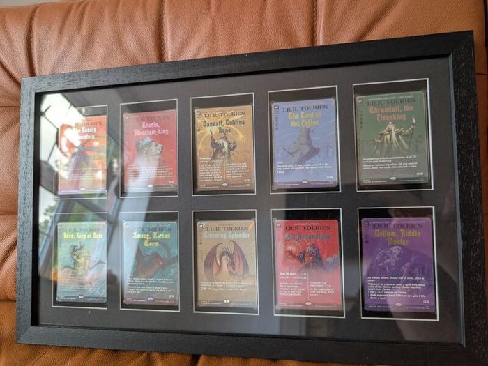 Custom framed Magic The Gathering The Hobbit Book Cover Surge Foil Editions