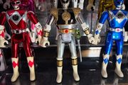 1995 Power rangers movie Bandai  metallic Rangers 6 rangers