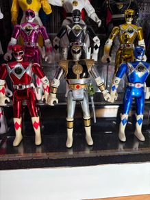 1995 Power rangers movie Bandai  metallic Rangers 6 rangers