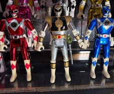 1995 Power rangers movie Bandai  metallic Rangers 6 rangers