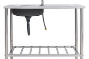 Camping Sink Single Basin with Tap Stainless Steel