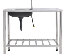 Camping Sink Single Basin with Tap Stainless Steel