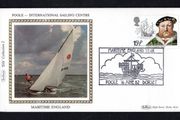 1982 Great Britain Benham Silke Cover showing Poole International Sailing centre tying 15 1/2p Henry VIII and Mary Rose commemorative stamp