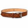 Unisex Genuine Leather Belt Vintage Embossed Design with Antique Buckle Casual & Formal Waist Belt Image 7