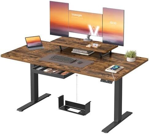 Height Adjustable Desk 140 x 70 cm USB-C Port