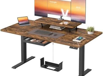 Height Adjustable Desk 140 x 70 cm USB-C Port
