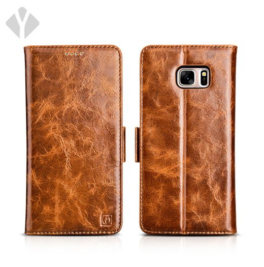 Samsung Note 7 Vintage Oil Wax Leather Folio Case
