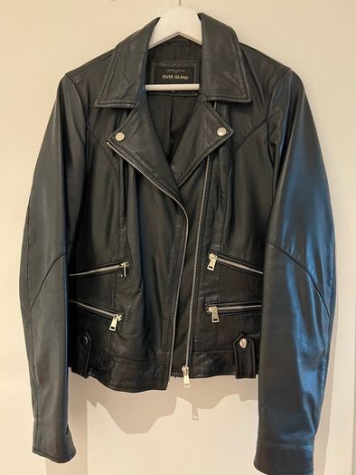 NEW River Island 100% Leather jacket UK 12 but is more like UK10