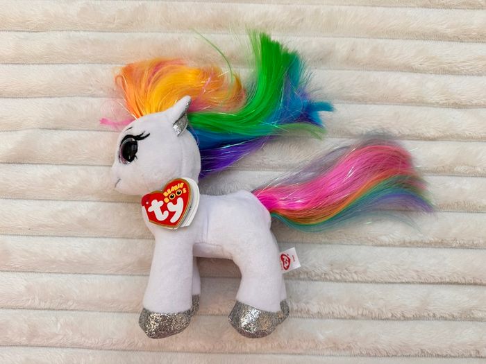 TY Beanie Boo Starr The White Pony approx. 16 cm. Plush Please see photos