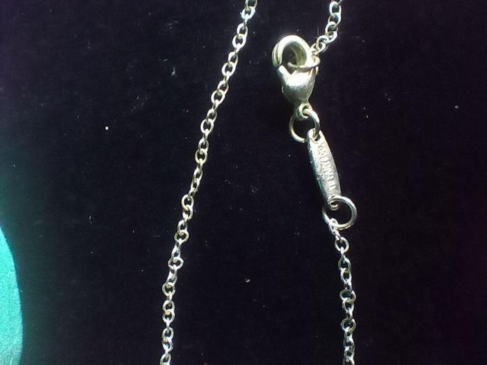 Tiffany and Co silver pendant, double Open Heart, Elsa Peretti