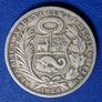 PERU 1 sol 1924 silver coin Image 4