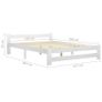 Bed Frame White Solid Pine Wood 120x200 cm Image 6