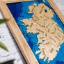 Brand New Handmade Wooden Map of Ireland - 5 Layers of Wood - Ash Framed Wall Art Image 2