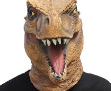 Dinosaur Mask T-rex Head Latex Realistic Animal Full Head Mask for Halloween Costume Party Carnival Cosplay
