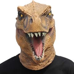 Dinosaur Mask T-rex Head Latex Realistic Animal Full Head Mask for Halloween Costume Party Carnival Cosplay