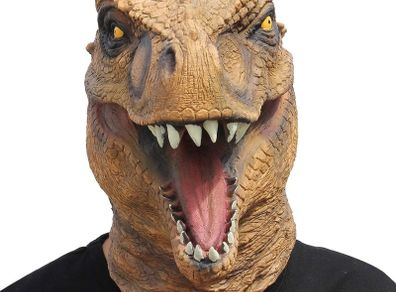 Dinosaur Mask T-rex Head Latex Realistic Animal Full Head Mask for Halloween Costume Party Carnival Cosplay