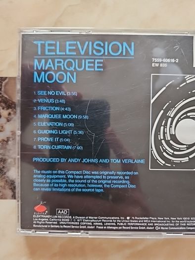 Television CD - Marquee Moon