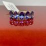 Gold 9K (375) Yellow Gold Premium Tanzanite 5 Stone Ring 4.00 Ct. Image 8