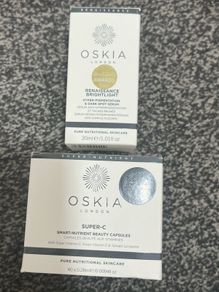 Oskia London Renaissance Brightlight Serum And Oskia Super C Smart Nutrient Beauty 60 Capsules Brand New