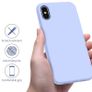 Liquid Silicone Case For iPhone XS Max Luxury Thin ShockProof Soft Phone Cover Purple - FHT4IPXSMLK Image 2