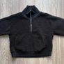 Marks & Spencer Borg textured half-zip sweatshirt in black: Medium - Suit size 10 and 12-14 Image 4