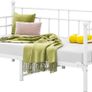 Single Daybed Frame 3ft Sofa Bed Steel Slats Platform Bed Frame 90x190 cm Children Bed For Living Room Guest Room,White Image 8