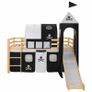 Children's Loft Bed Frame with Slide & Ladder Pinewood 97x208 cm Image 2