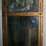Antique Petite 19th Century French Gilt Trumeau Mirror, 1880s 40" x 17" Image 5