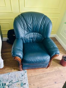 blue chair sofa reclining