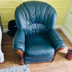 blue chair sofa reclining