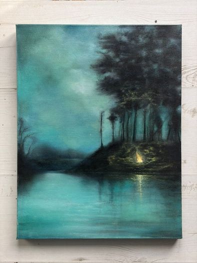 Original Oil Painting  -Midnight